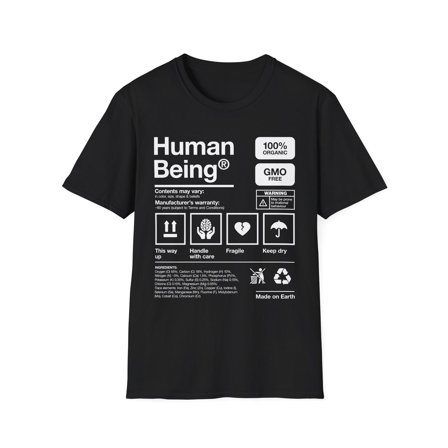 Human Being | Front | Unisex Softstyle T-Shirt